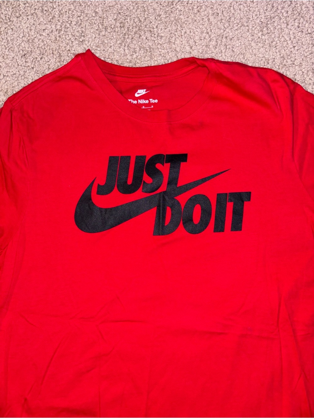 Nike Red Short-Sleeve 'Just Do It' Logo Tee